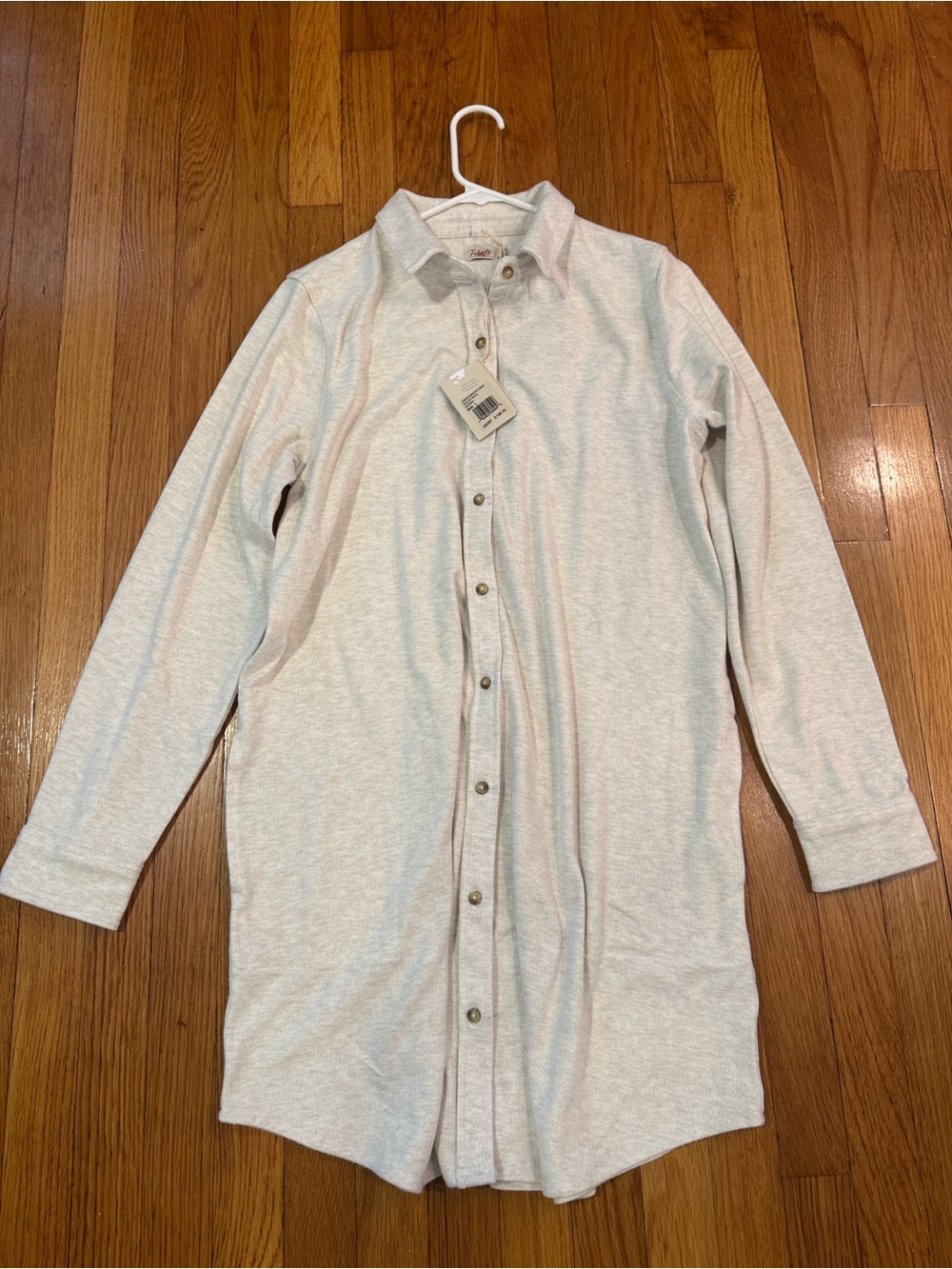Faherty Women’s Off White Legend Sweater Dress Long-Sleeve Button-Up - Picture 3 of 8